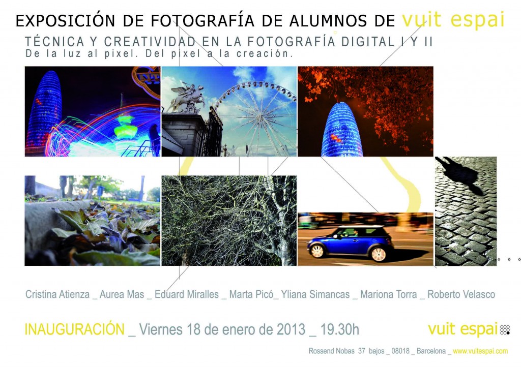 Cartel Expo Fotografía Alumnos Vuit Espai 2013